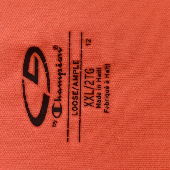 C9 by Champion Pleated V Neck Athletic Workout Top XXL Tangerine - Picture 2 of 11